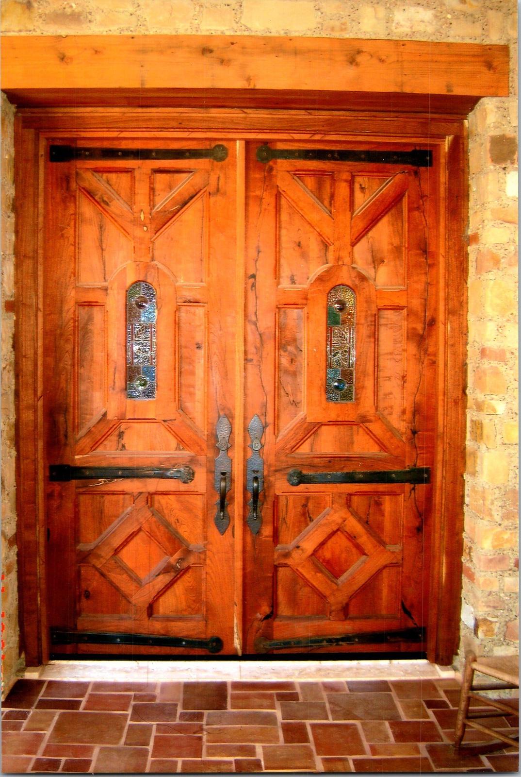 Paneled wood double entry from the Texas Handmade work archive